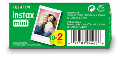 Rollo De Películas Instantáneas Instax Mini, Paquete 20 Color