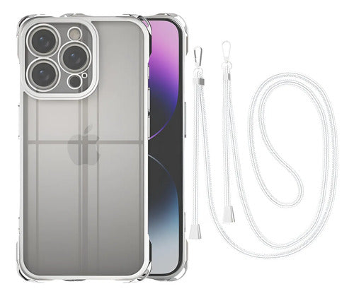 Funda Magnética Transparente iPhone 14 Pro Max Con Cuerda