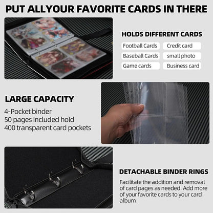 Álbum De Cartas Coleccionables Footjkyx 4 Bolsillos Pockemon