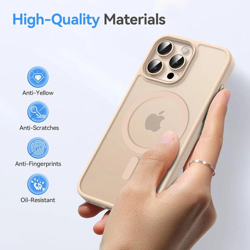 Funda Magnética Para iPhone 16 Pro Dorado Oscuro