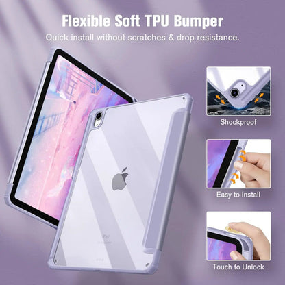 Funda Hybrid Slim Para iPad Air 11' M3/m2, 5ta/4ta. Lila