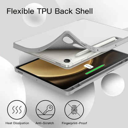 Funda Jetech Para Samsung Galaxy Tab S10 Lite / S10 Fe / ... Plateado Lisa