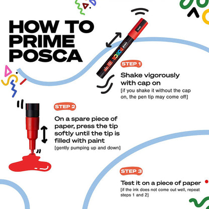 Set Profesional De 8 Rotuladores Posca En Tonos Suaves