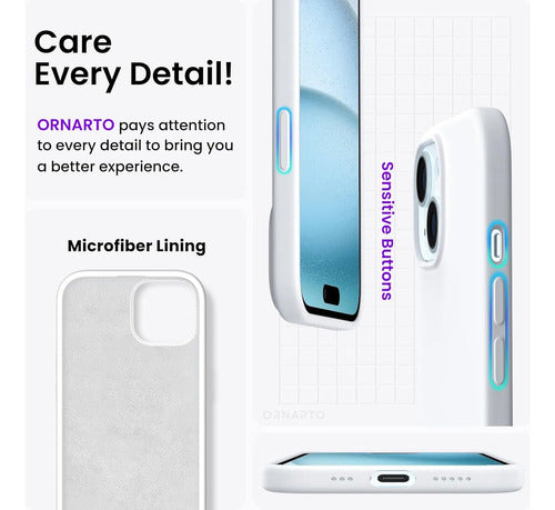 Funda De Silicona Para iPhone 15 Blanco