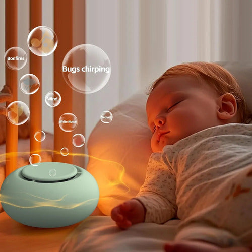 Máquina De Ruido Blanco Portátil Para Bebés Verde Claro