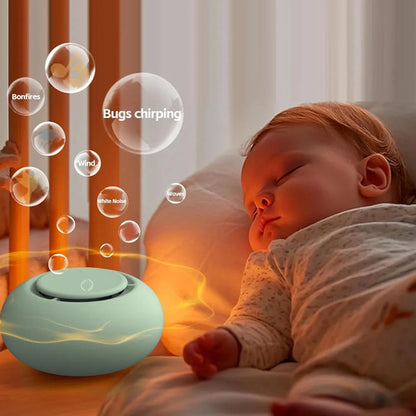 Máquina De Ruido Blanco Portátil Para Bebés Verde Claro