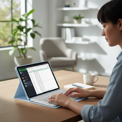 Funda Con  Teclado Para iPad Pro 11'' Gen Azul Claro