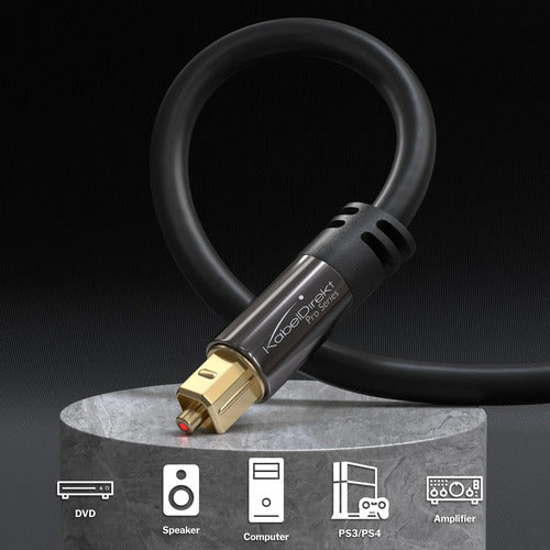 Cable Óptico Audio Digital Kabeldirekt De 1.5 Metros