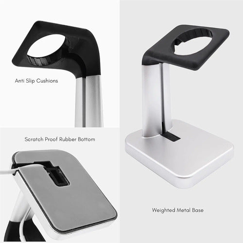 Soporte Cargado Para Apple Watch Series Ultra/9/8/7/6/5/4... Plata