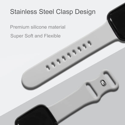 Correa Deportiva De Silicona Para Apple Watch Gris 1 Cm