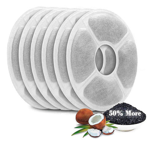Filtros Para Fuente De Agua Para Gatos 6 Pack Gris