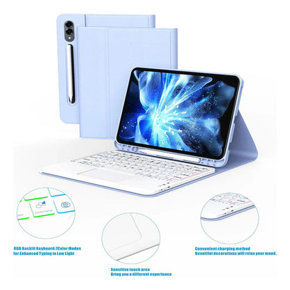 Funda Con Teclado Para Samsung Galaxy Tab S10 Lite/s10 Fe/s9 Violeta