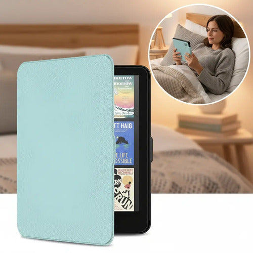 Funda Premium Para Kindle Paperwhite Verde Claro