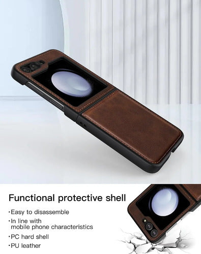 Funda Para Samsung Galaxy Z Flip 5 5g (2023) Marrón