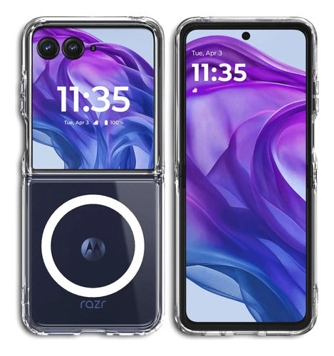 Funda Magnética Para Motorola Razr Ultra 2025, Transparente Transparente