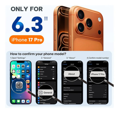 Funda Magnética Miracase Para iPhone 17 Pro Naranja