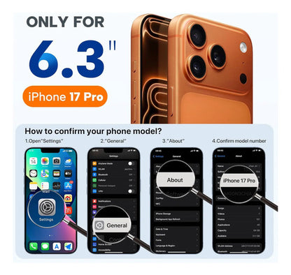 Funda Magnética Miracase Para iPhone 17 Pro Naranja