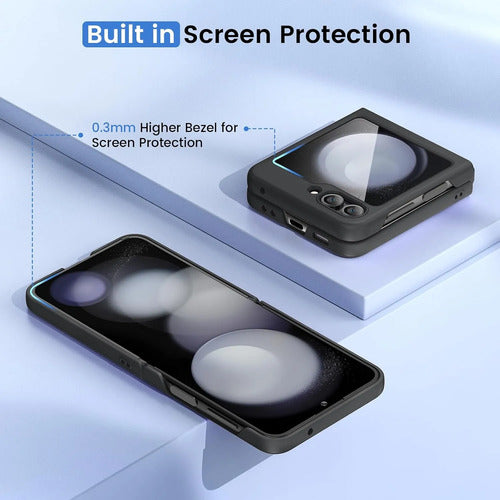 Funda Para Samsung Galaxy Z Flip 5 Negro Lisa