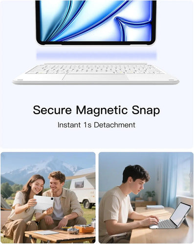 Funda Con Teclado Para iPad 11th/10th Gen, Air 11 Blanco