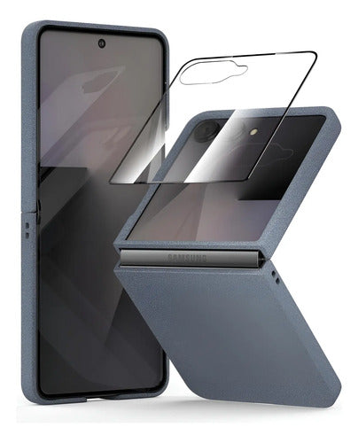 Funda Samsung Galaxy Z Flip 7, Protect De Pantalla Integrado Gris Oscuro