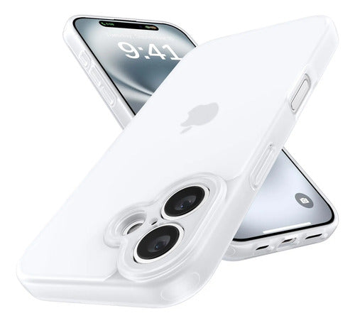 Funda Protectora Para iPhone 16, Antigolpes Blanco