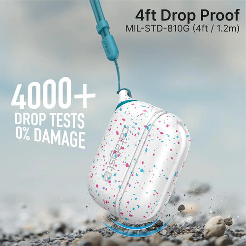 Funda Impermeable Para AirPods Pro 2da Y 1ra Gen. Funfetti - Lanyard