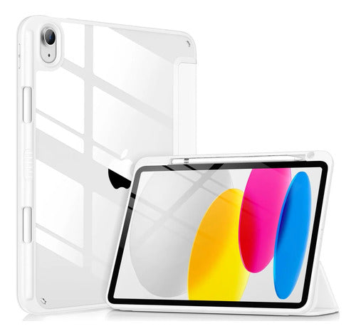Funda Para iPad (a16) De 2022 Y 2025 11' Y 10.9' Blanco