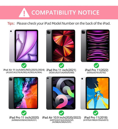 Funda Con Teclado Para iPad Air Y Pro De 11 Pulgadas Rosa