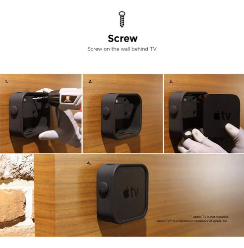 Soporte Elago Para Apple Tv - Montaje 3 Opciones Negro