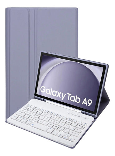 Funda Con Teclado Para Samsung Galaxy Tab A9 8.7 Violeta