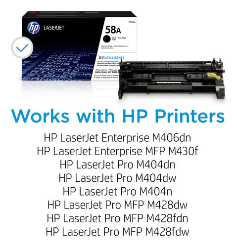 Cartucho De Tóner Hp 58a Negro - Compatible Con Laserjet ... Color De La Tinta