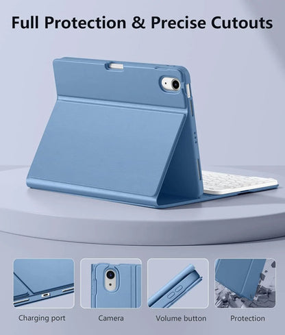 Funda Con Teclado Para iPad Air 11'' M3/m2, 2025 Celeste