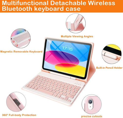 Funda Con Teclado Bluetooth Para iPad 11th/10th Gen