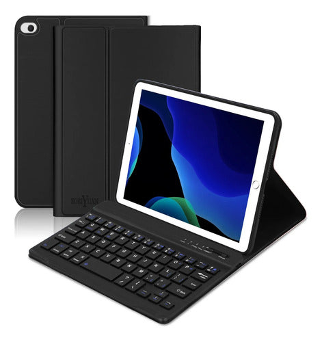Funda Con Teclado Boriyuan Para iPad Mini Bluetooth Negro