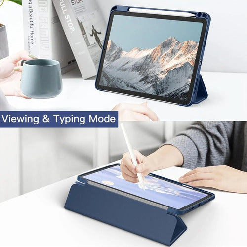 Funda Para iPad Pro 11 Pulgadas Con Soporte Para Lapiz Azul Marino