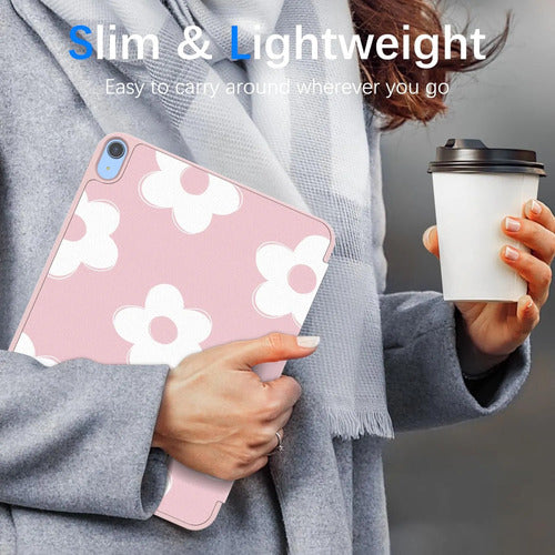 Funda Para iPad Con Soporte De Lápiz Rosa