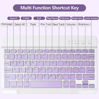 Funda Con Teclado Para iPad De 9a Generacion. Violeta