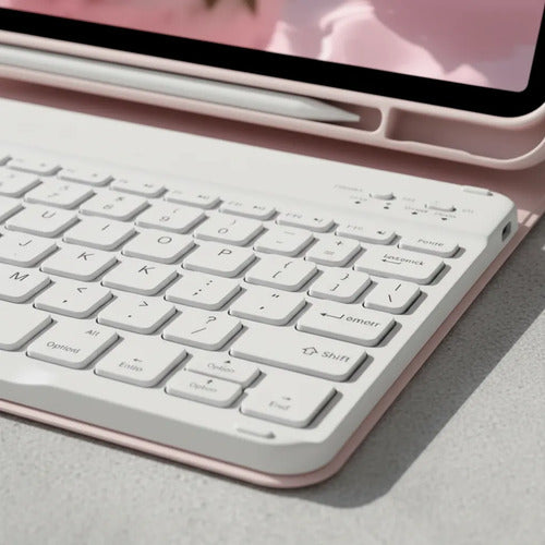 Funda Con Teclado Para iPad (a16) 11th/10th Gen (11/10.9) Rosa