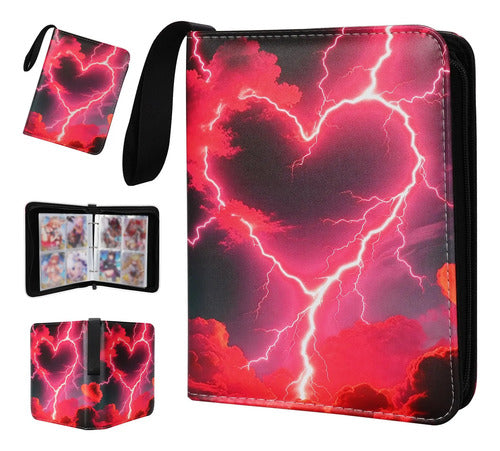 Álbum De Cartas Coleccionables Footjkyx 4 Bolsillos Pockemon Negro