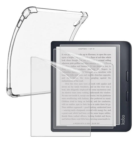 Protector Y Funda Para Kobo Libra Transparente