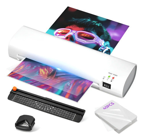 Laminadora A4 4 En 1 Con Cortador Y Redondeador De Esquin...