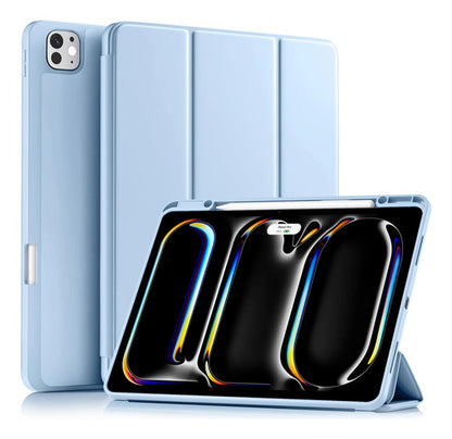 Funda Akkerds Para iPad Pro 13' Con Soporte Para Lápiz Celeste