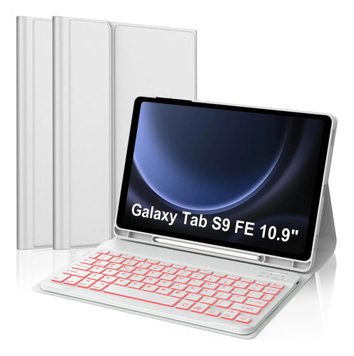 Funda Con Teclado Para Samsung Galaxy Tab S10 Fe/s9 Fe 5g... Gris