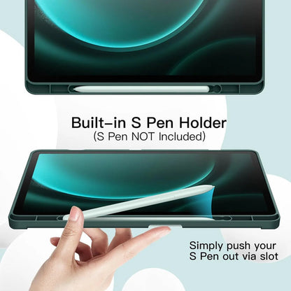 Funda Para Samsung Galaxy Tab S10 Lite / S10 Fe Verde Oscuro Lisa