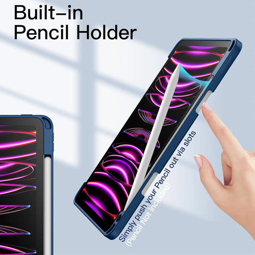 Funda Para iPad Pro 11 Pulgadas Con Soporte Para Lapiz Azul Marino