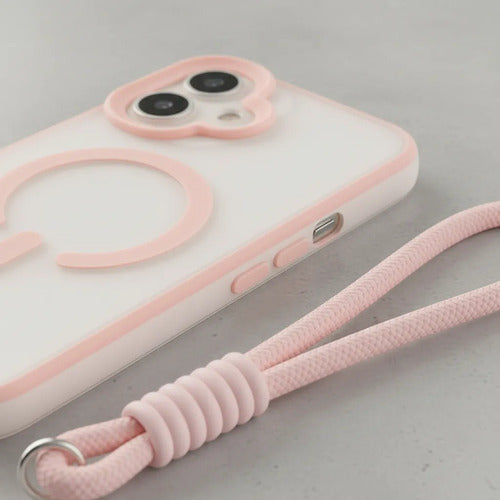 Funda Con Correa Para iPhone 16 Pro Rosa