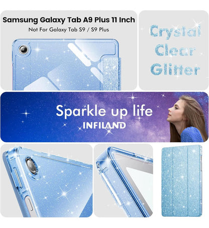 Funda Brillante Para Samsung Galaxy Tab A11 Plus/a9 Plus Azul