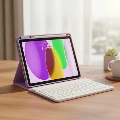 Funda Con Teclado Para iPad A16 Lavanda