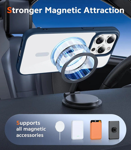 Funda Para iPhone 14 Pro Transparente Anti-amarilleo Azul