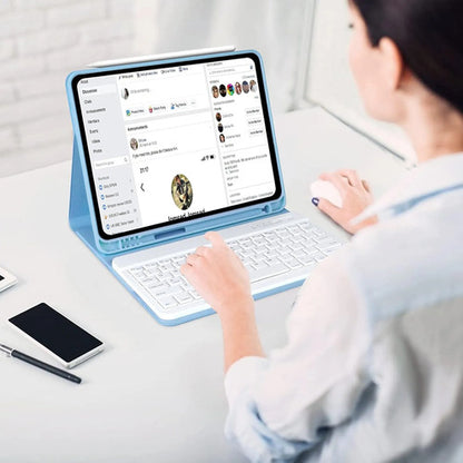 Funda Con Teclado Para iPad Air Y Pro De 11 Pulgadas Azul Claro